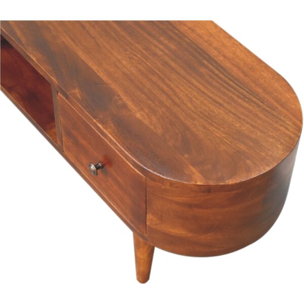 Chestnut Round Open Media Unit - Image 7