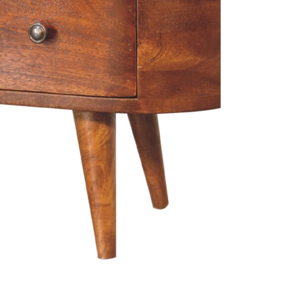 Chestnut Round Open Media Unit - Image 10