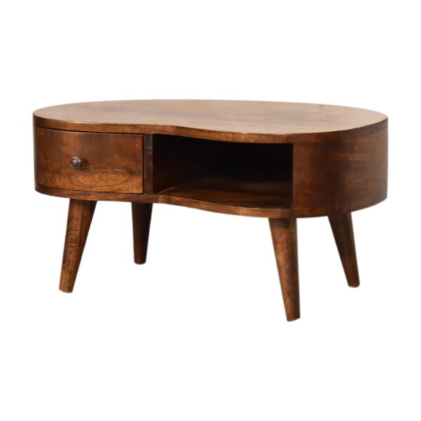 Mini Chesnut Wave Coffee Table - Image 3