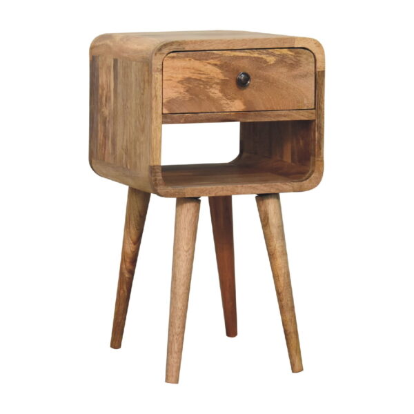 Mini Oak ish Curve Lower Nightstand - Image 4