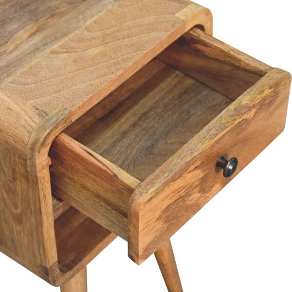 Mini Oak ish Curve Lower Nightstand - Image 6
