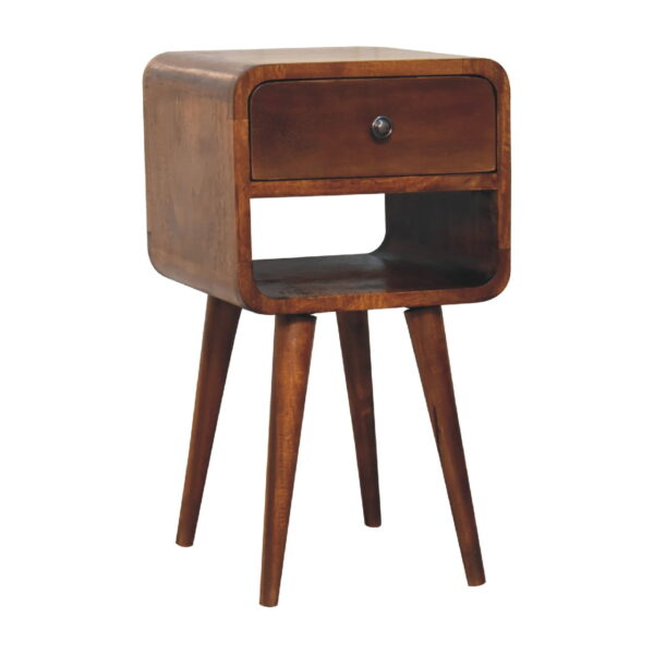 Mini Chestnut Curve Lower Nightstand - Image 3