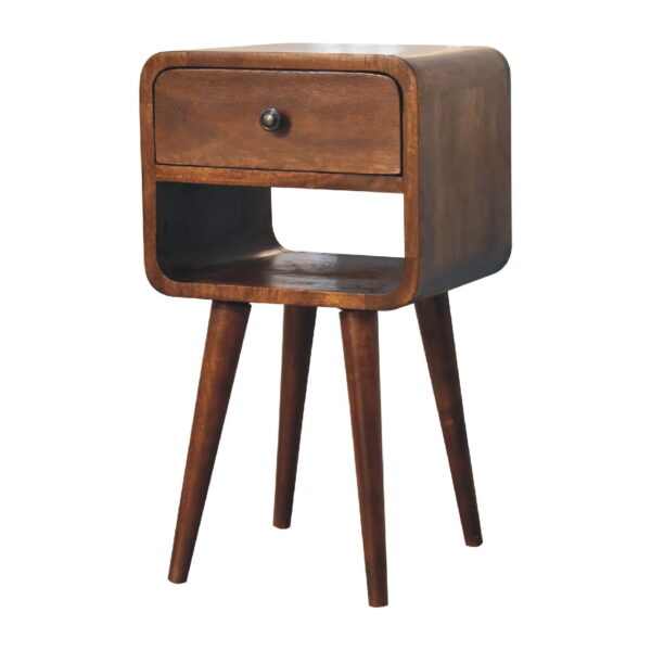 Mini Chestnut Curve Lower Nightstand - Image 4
