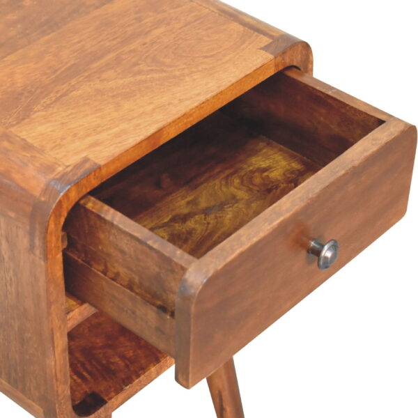 Mini Chestnut Curve Lower Nightstand - Image 7