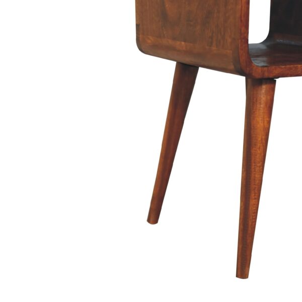 Mini Chestnut Curve Lower Nightstand - Image 8