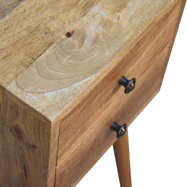 Mini 2 Drawer Oak ish Nightstand - Image 6