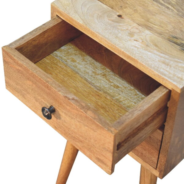 Mini 2 Drawer Oak ish Nightstand - Image 7