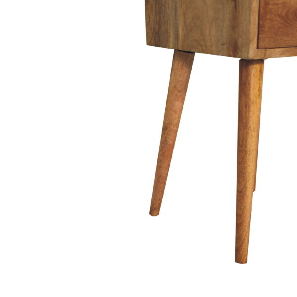 Mini 2 Drawer Oak ish Nightstand - Image 8