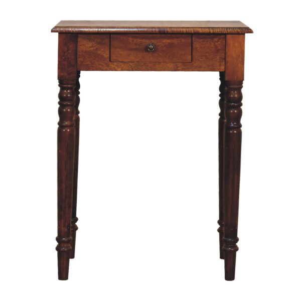 Chestnut Turned Leg Writing Desk - Image 3
