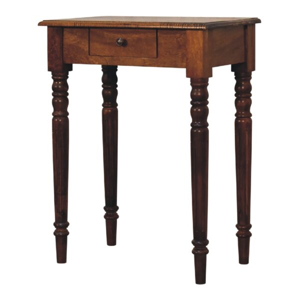 Chestnut Turned Leg Writing Desk - Image 4