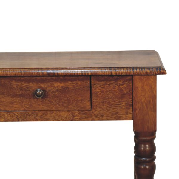 Chestnut Turned Leg Writing Desk - Image 6