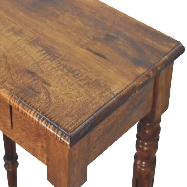 Chestnut Turned Leg Writing Desk - Image 7