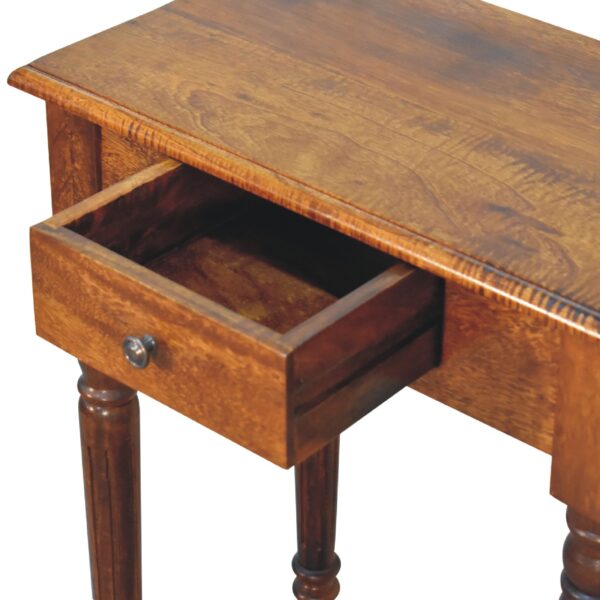Chestnut Turned Leg Writing Desk - Image 8