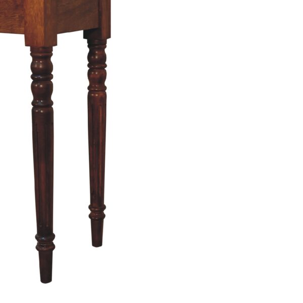 Chestnut Turned Leg Writing Desk - Image 9