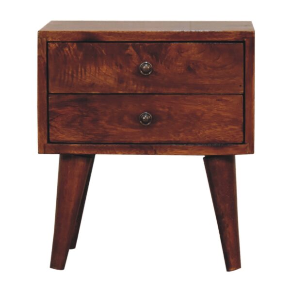 Mini Chestnut Modern Nightstand - Image 2