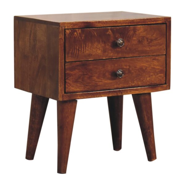 Mini Chestnut Modern Nightstand - Image 3