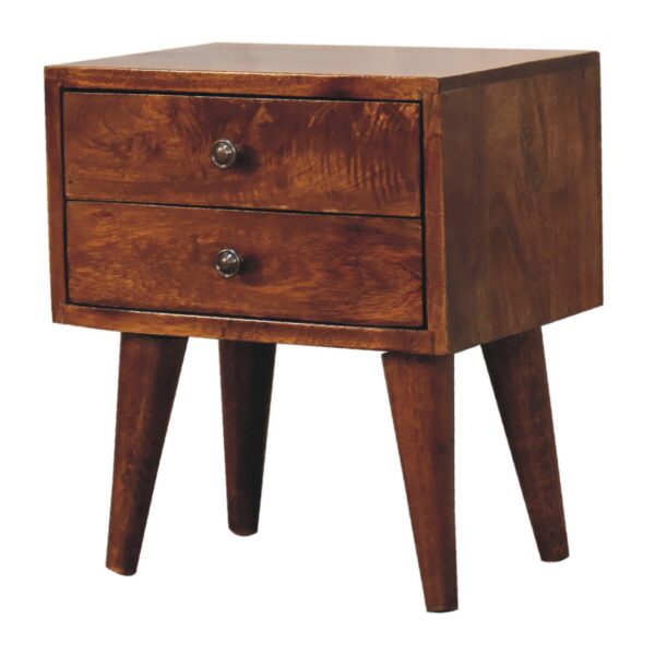 Mini Chestnut Modern Nightstand - Image 4