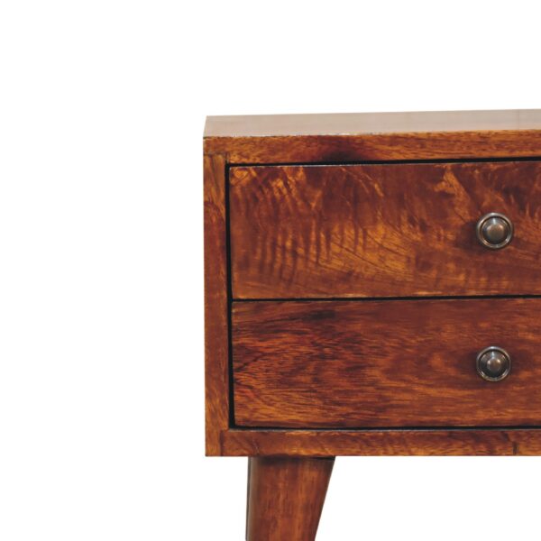 Mini Chestnut Modern Nightstand - Image 5