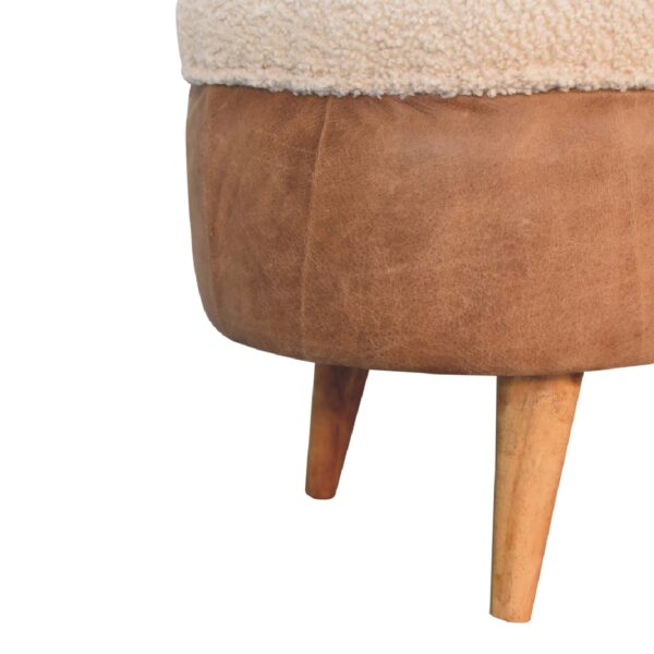Tan Buffalo Boucle Nordic Bench - Image 8
