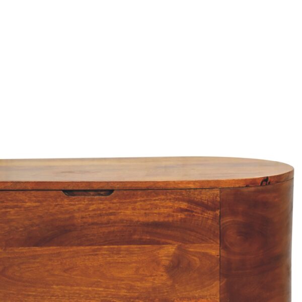 Chestnut Rounded Lid up Blanket Box - Image 6
