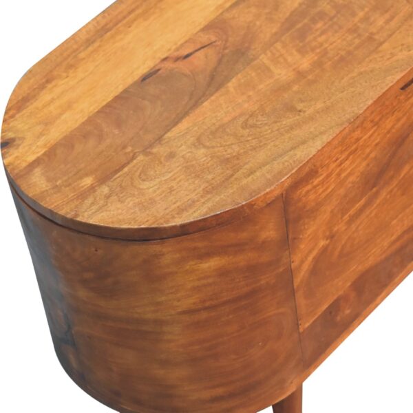 Chestnut Rounded Lid up Blanket Box - Image 7