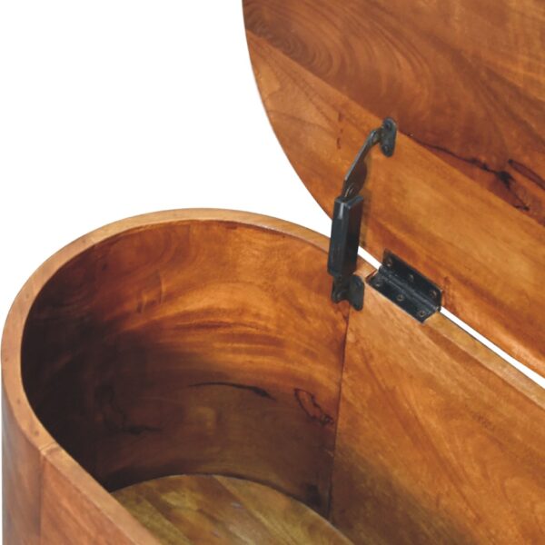 Chestnut Rounded Lid up Blanket Box - Image 9