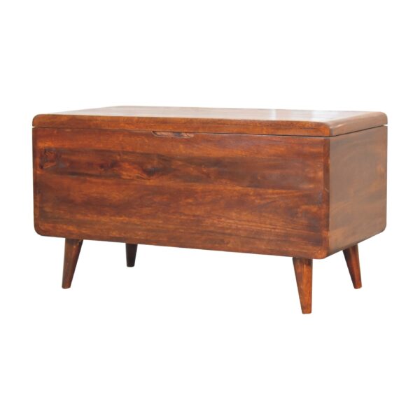 Curved Chestnut Blanket Box - Image 3