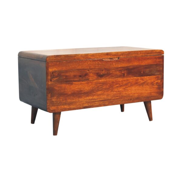 Curved Chestnut Blanket Box - Image 4