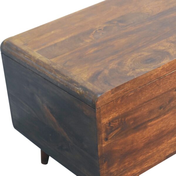 Curved Chestnut Blanket Box - Image 6