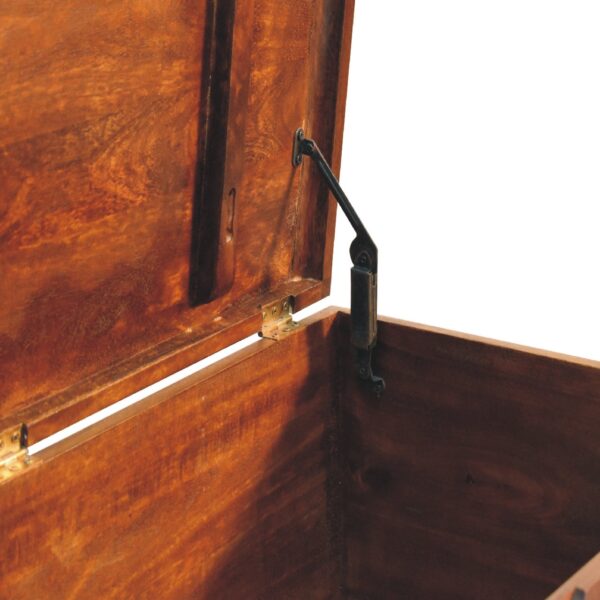 Curved Chestnut Blanket Box - Image 8