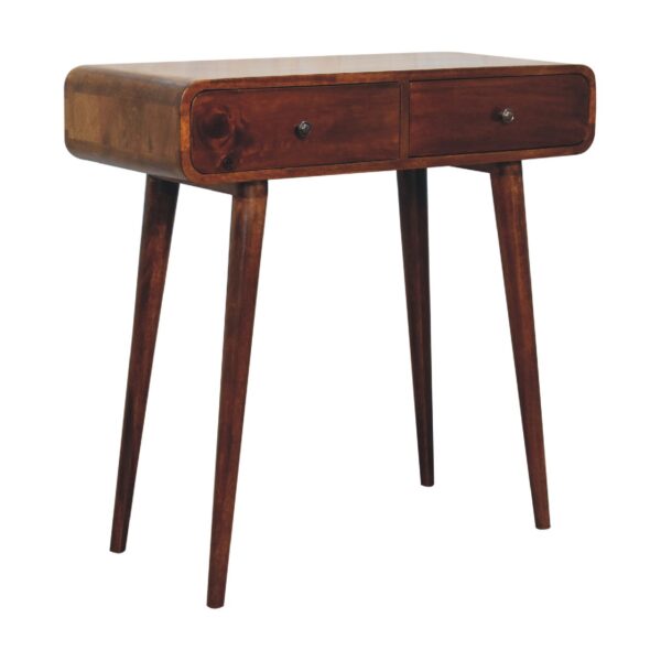 Chestnut Curved Hallway Table - Image 3