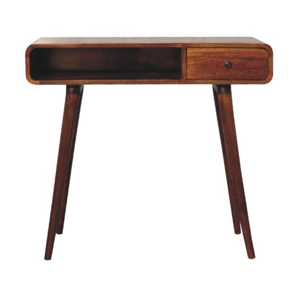 Curved Chestnut Writing Desk - Image 3