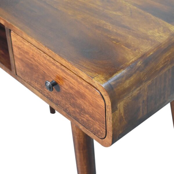 Curved Chestnut Writing Desk - Image 7