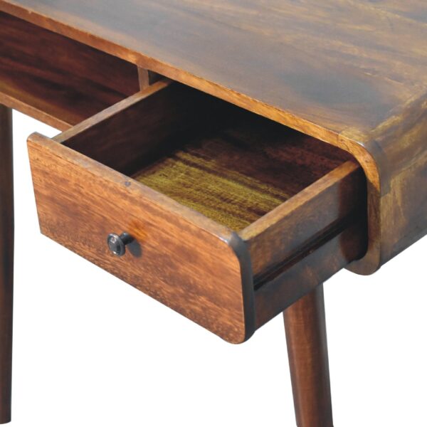 Curved Chestnut Writing Desk - Image 8