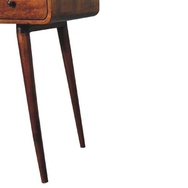 Curved Chestnut Writing Desk - Image 9