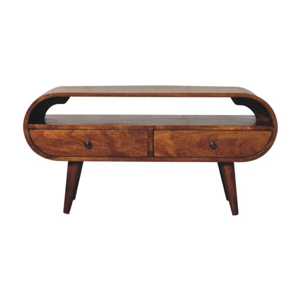 Chestnut Circular TV Stand - Image 2