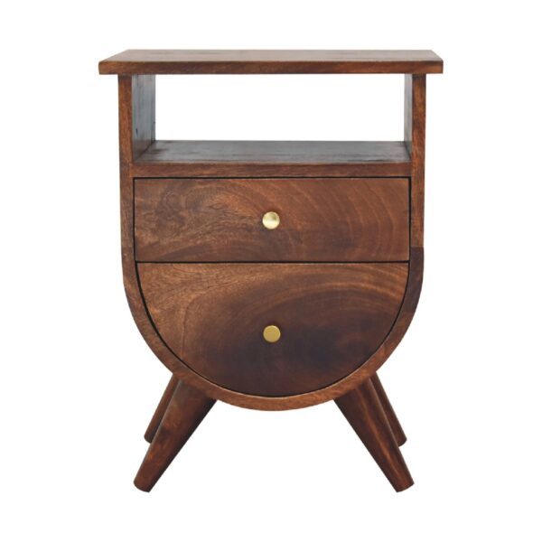 Split Chestnut Nightstand - Image 2