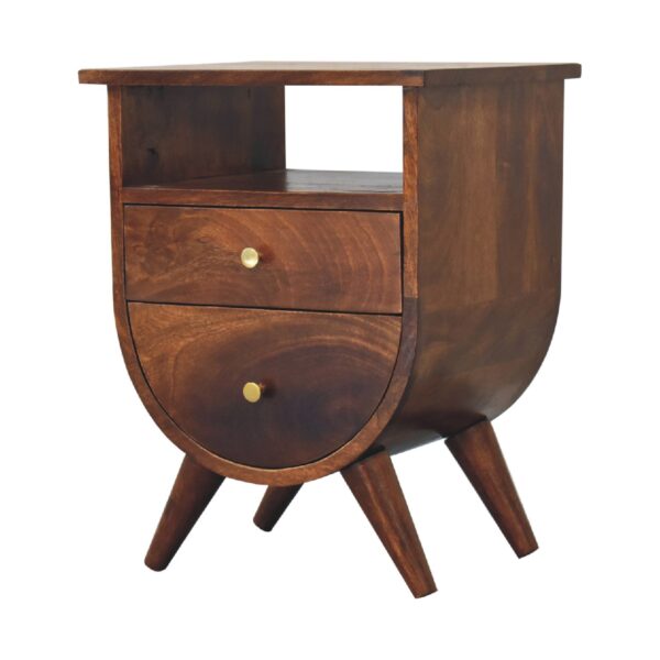 Split Chestnut Nightstand - Image 3