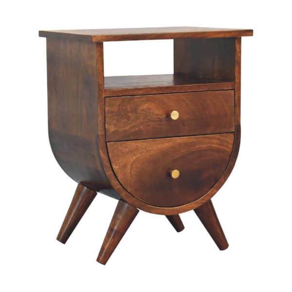 Split Chestnut Nightstand - Image 4