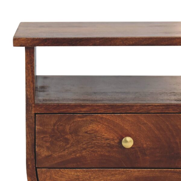 Split Chestnut Nightstand - Image 5