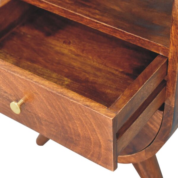 Split Chestnut Nightstand - Image 7