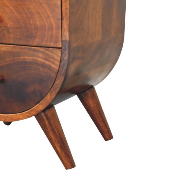 Split Chestnut Nightstand - Image 8