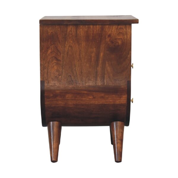 Split Chestnut Nightstand - Image 9