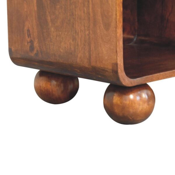 Chestnut Open Woven Bedside Table - Image 9