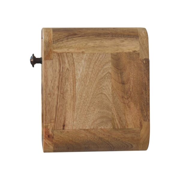 Extra Mini Curved Oak ish Bedside with Open Slot - Image 9