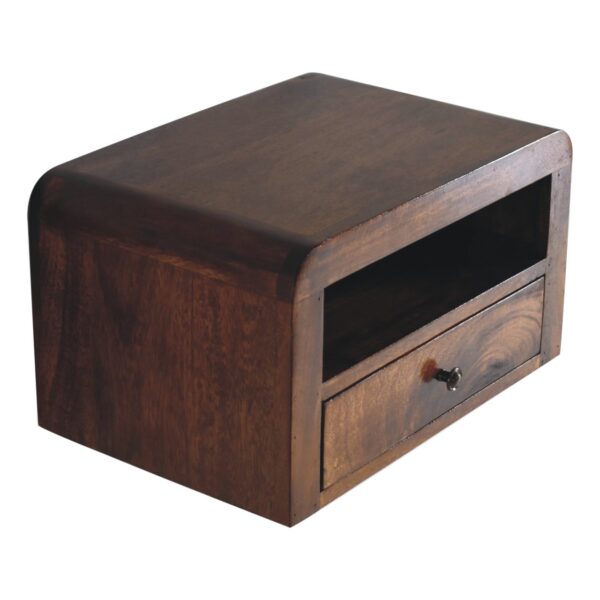 Chunky Chestnut 1 Drawer Wall Mounted Nightstand - Image 7