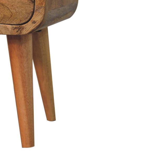 Extra Mini Oakish Curve Open Slot Bedside Table - Image 8