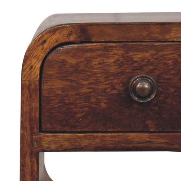 Extra Mini Chestnut Curve Lower Bedside Table - Image 6