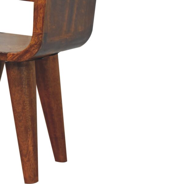 Extra Mini Chestnut Curve Lower Bedside Table - Image 9