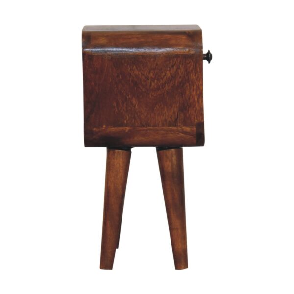 Extra Mini Chestnut Curve Lower Bedside Table - Image 10